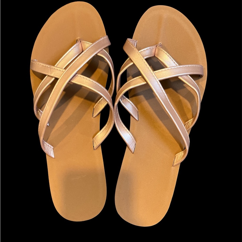 Elegant Gold Strappy Sandals